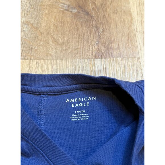 American Eagle Womens Navy Sleeveless Boxy Crop‎ Top S NWT - Picture 5 of 6